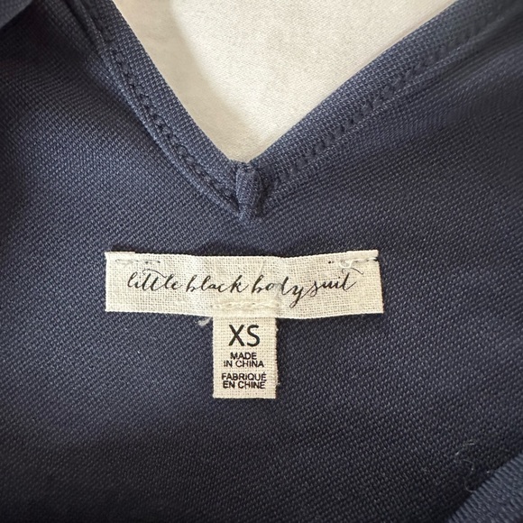 Thong bodysuit from Anthropologie navy - Picture 2 of 3